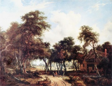 Woodcot landscape Meindert Hobbema woods forest Oil Paintings